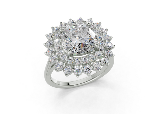 Yelena Cushion Square Diamond  Engagement Ring