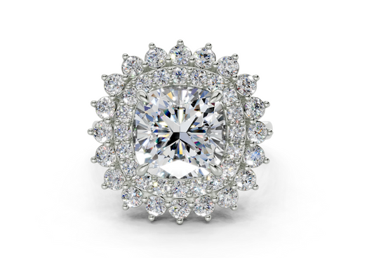 Yelena Cushion Square Diamond  Engagement Ring