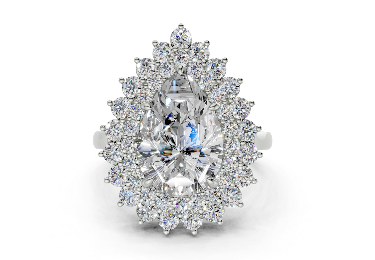 Yelena Pear Diamond  Engagement Ring