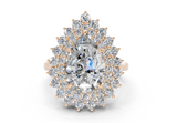 Yelena Pear Diamond  Engagement Ring