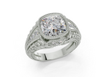 Cassira Cushion Square Diamond  Engagement Ring