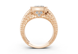 Cassira Cushion Square Diamond Engagement Ring