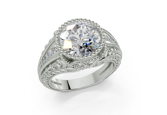 Cassira Round Diamond Engagement Ring