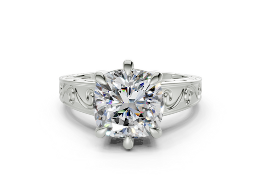 Lavinia Cushion Square Diamond  Engagement Ring