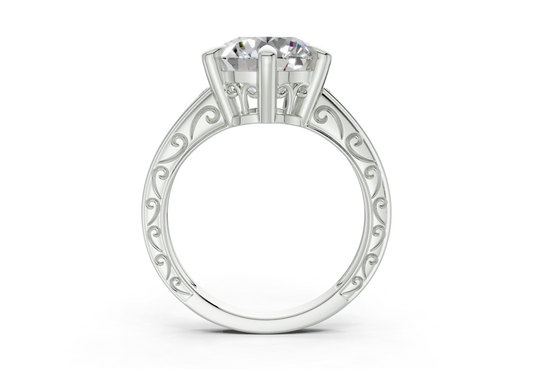 Lavinia Round Diamond Engagement Ring