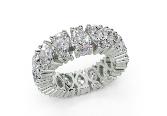 Melrose Pear Classic Eternity Bands