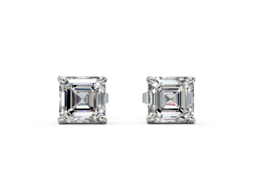 London Classic Asscher Diamond Studs