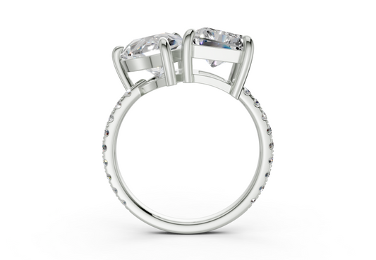 Fanya Pear-Round Diamond Engagement Ring