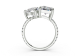 Fanya Pear-Round Diamond  Engagement Ring