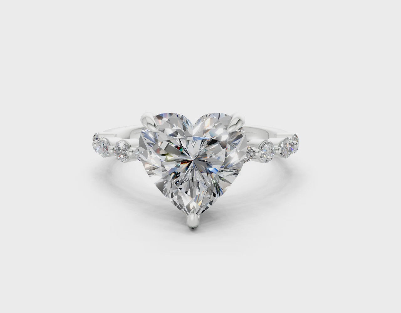 Zania Heart Diamond Engagement Ring