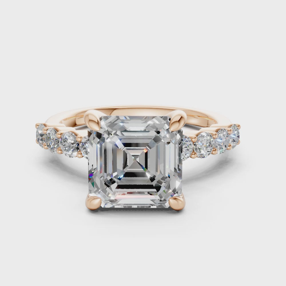 Linora Asscher Diamond Engagement Ring