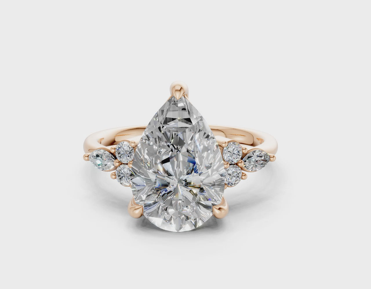 Sarice Pear Diamond Engagement Ring