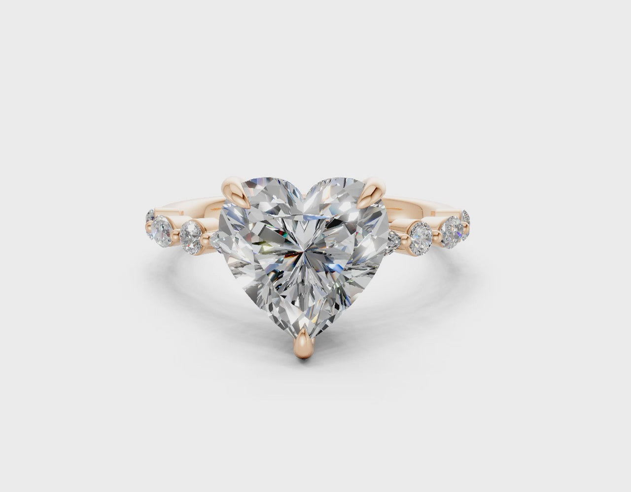 Zania Heart Diamond Engagement Ring